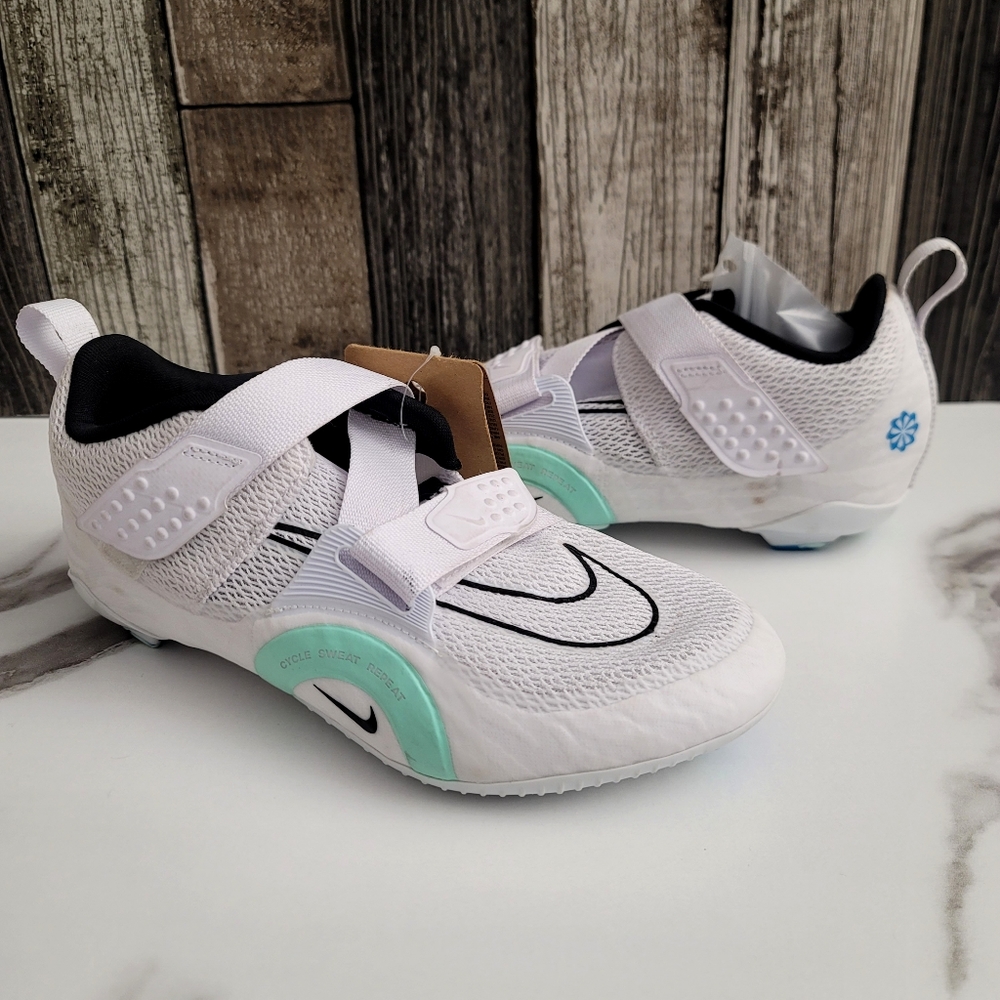 Nike Women SuperRep Cycle 2 Next Nature White Mint Foam Shoes Size 9